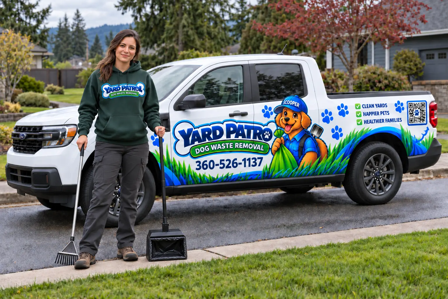 Yard Patrol truck — Yard Patrol truck and cleanup gear, ready for the next yard